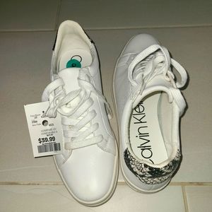 Calvin Klein Sneakers, White, Size 8
